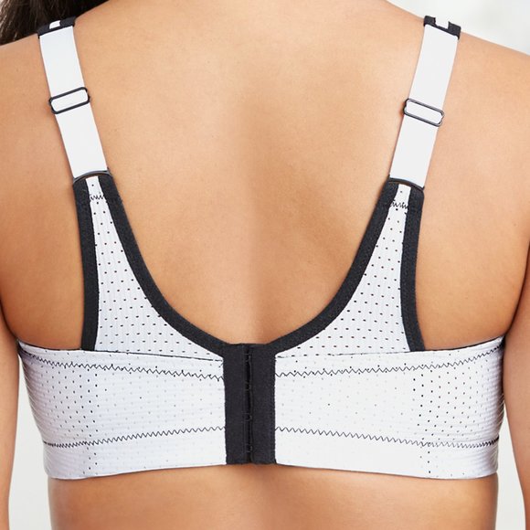 Set of 3! 34C Glamorise SPORT Bra (DOUBLE-LAYER) Wicking (UNDERWIRED) WHITE NEW - Picture 5 of 13